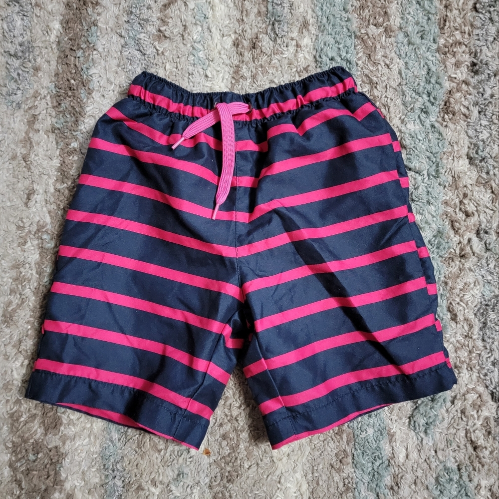 5/$25 Kids Striped Shorts - Pink and Black